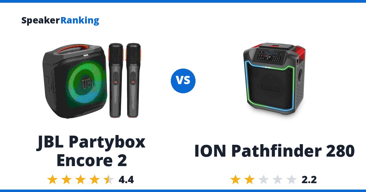JBL Partybox Encore 2 vs ION Pathfinder 280