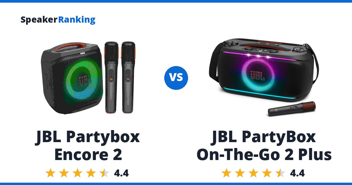 JBL Partybox Encore 2 vs JBL PartyBox On-The-Go 2 Plus
