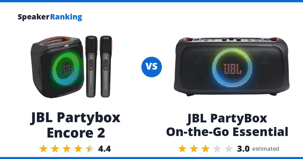 JBL Partybox Encore 2 vs JBL PartyBox On-the-Go Essential