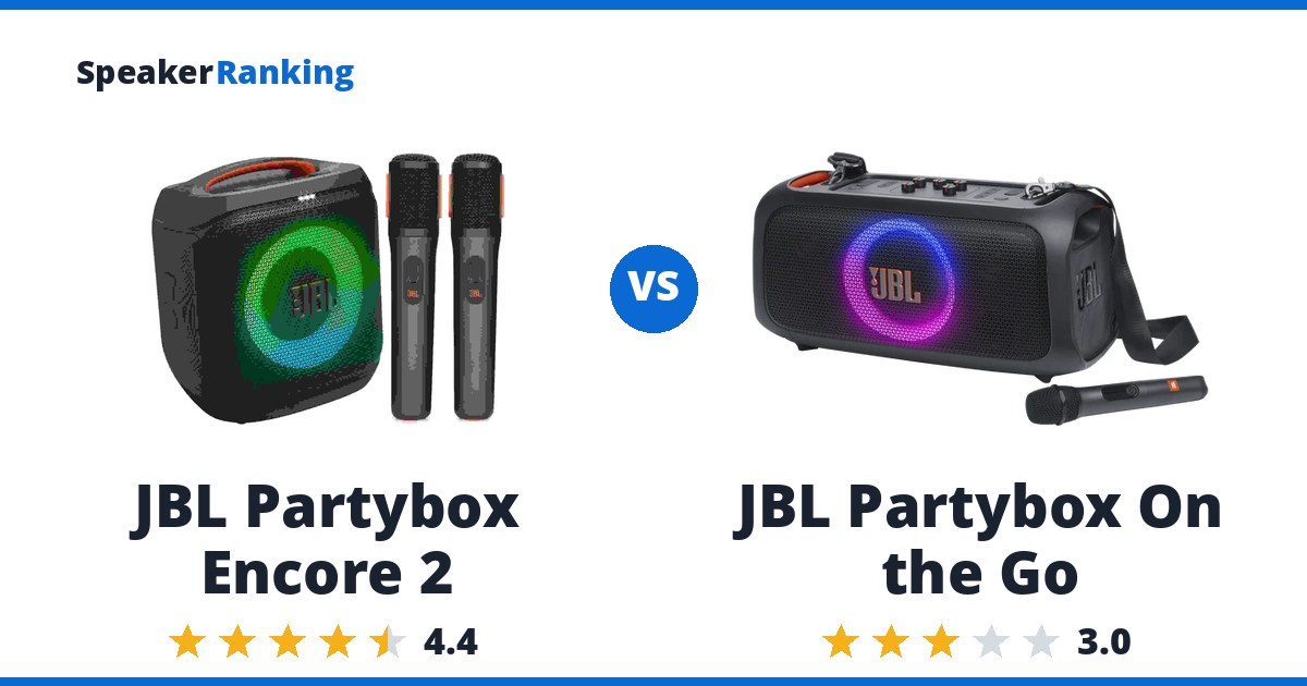 JBL Partybox Encore 2 vs JBL Partybox On the Go