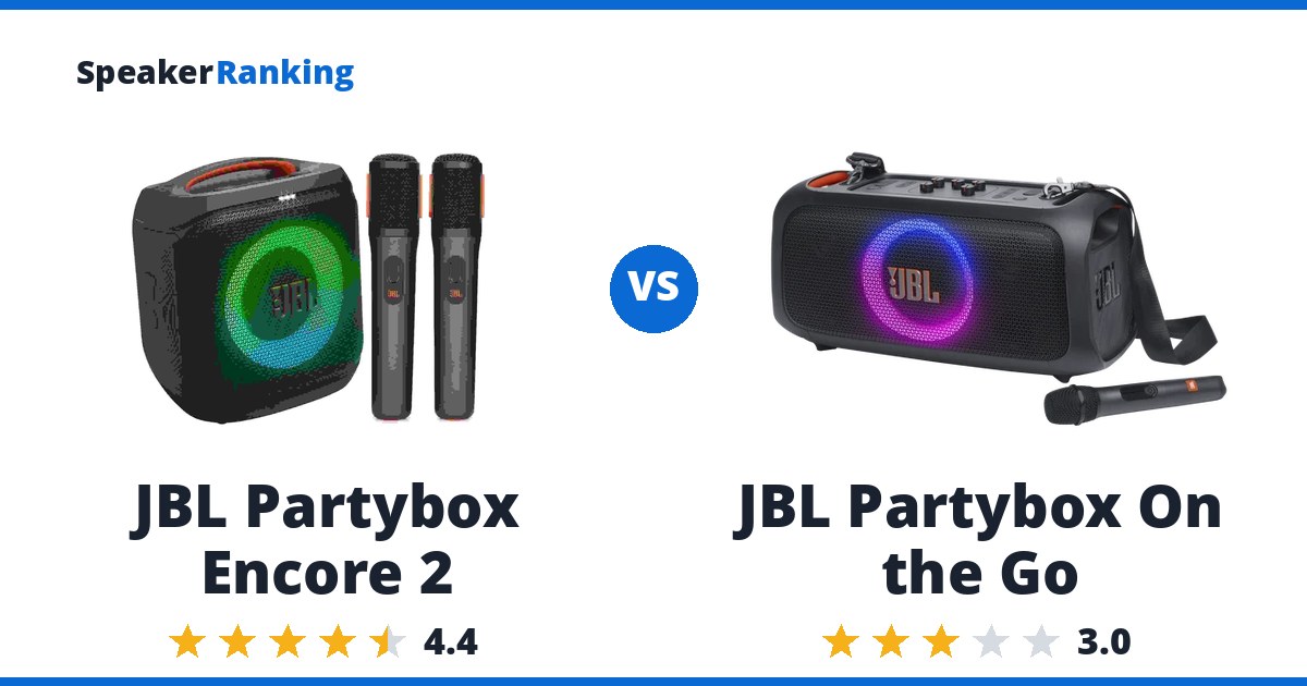 JBL Partybox Encore 2 vs JBL Partybox On the Go