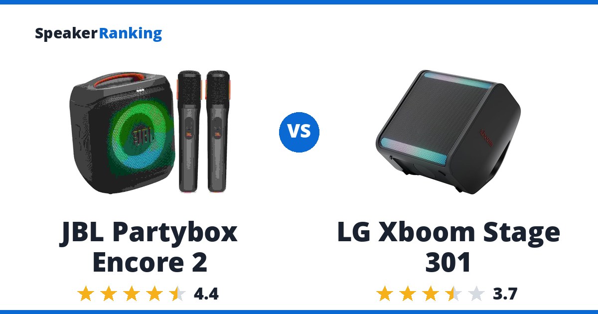 JBL Partybox Encore 2 vs LG Xboom Stage 301