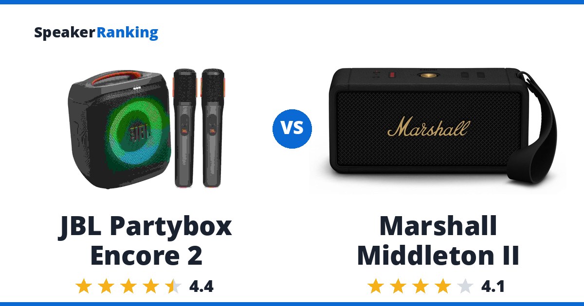 JBL Partybox Encore 2 vs Marshall Middleton II