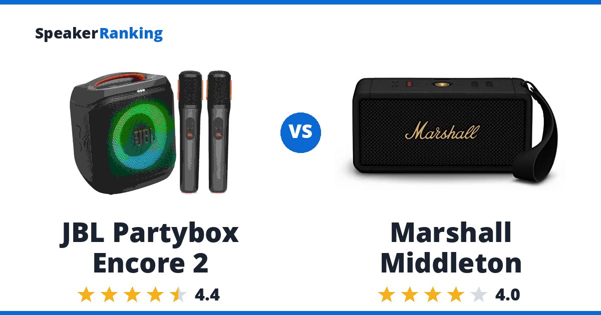 JBL Partybox Encore 2 vs Marshall Middleton