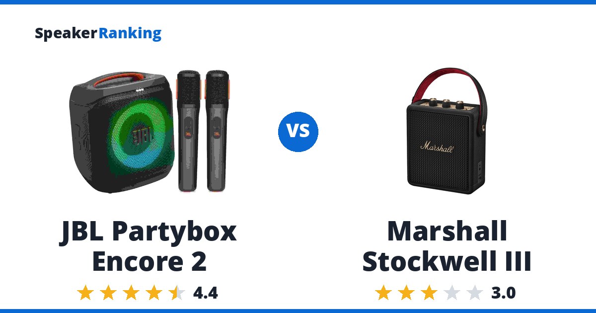 JBL Partybox Encore 2 vs Marshall Stockwell III