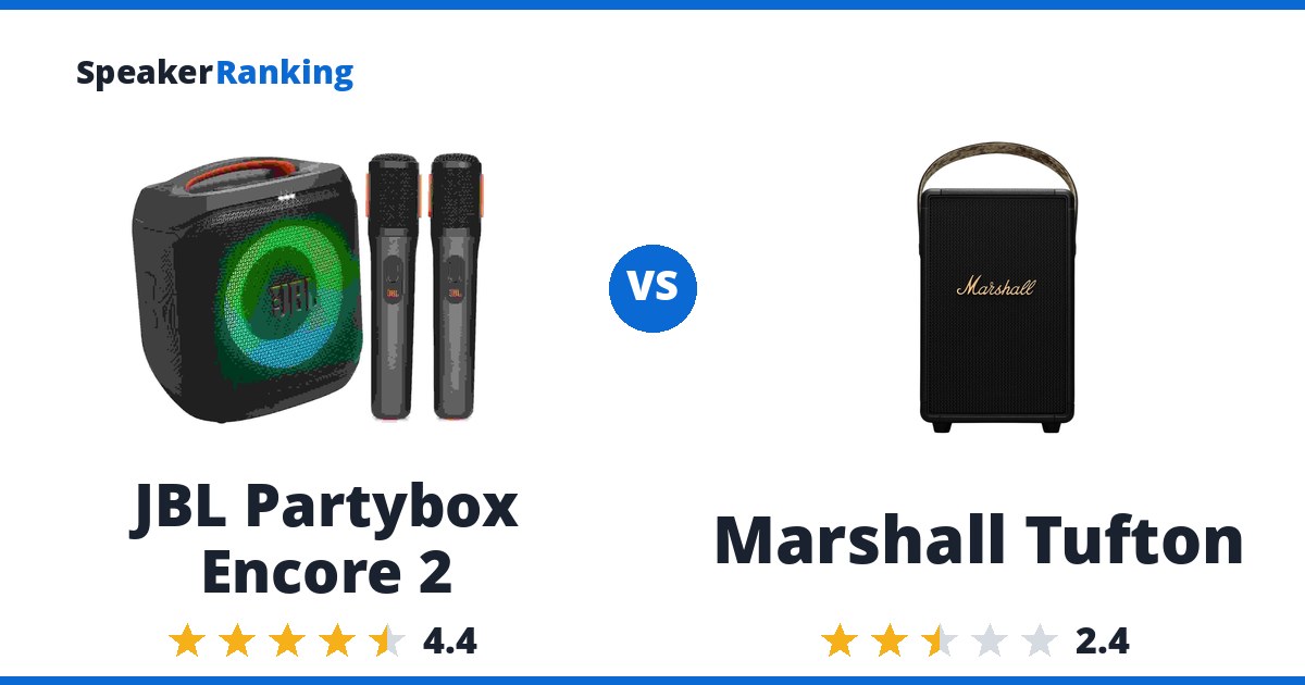 JBL Partybox Encore 2 vs Marshall Tufton