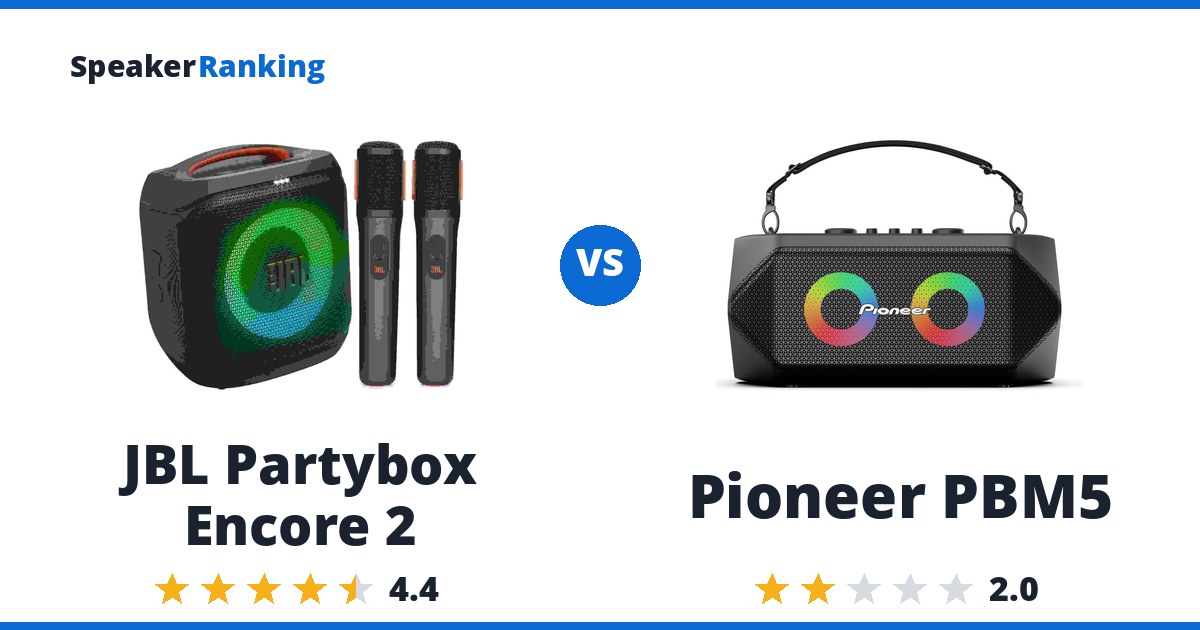 JBL Partybox Encore 2 vs Pioneer PBM5
