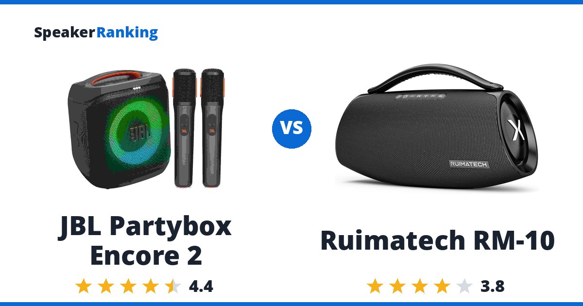 JBL Partybox Encore 2 vs Ruimatech RM-10