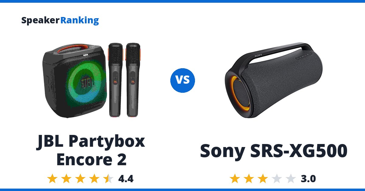 JBL Partybox Encore 2 vs Sony SRS-XG500