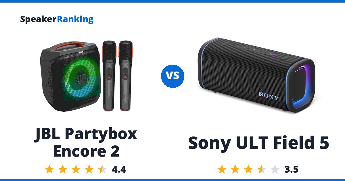 JBL Partybox Encore 2 vs Sony ULT Field 5