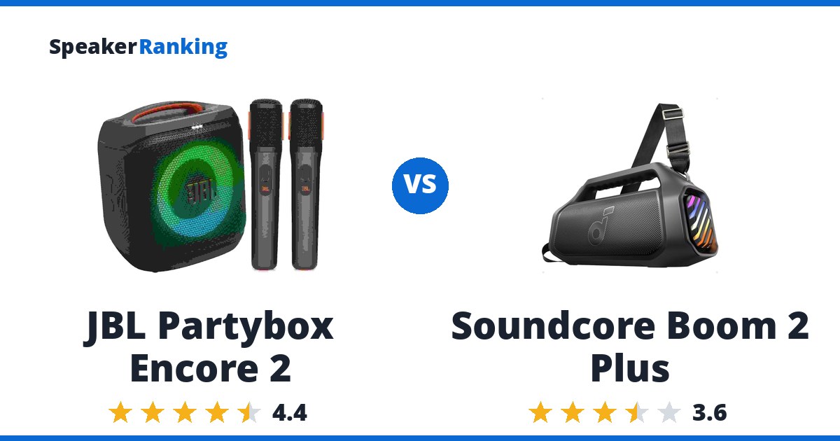 JBL Partybox Encore 2 vs Soundcore Boom 2 Plus