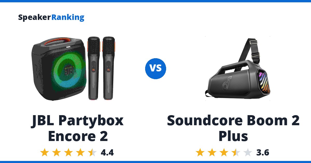 JBL Partybox Encore 2 vs Soundcore Boom 2 Plus