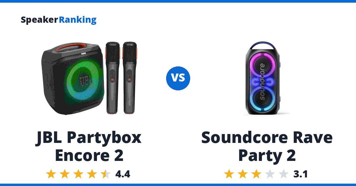 JBL Partybox Encore 2 vs Soundcore Rave Party 2