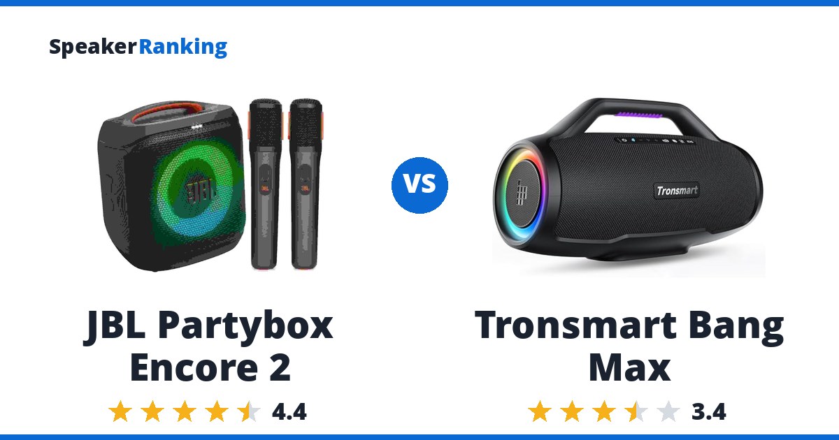 JBL Partybox Encore 2 vs Tronsmart Bang Max