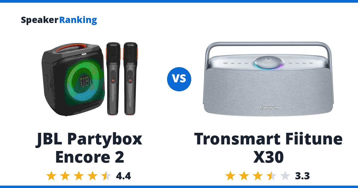 JBL Partybox Encore 2 vs Tronsmart Fiitune X30