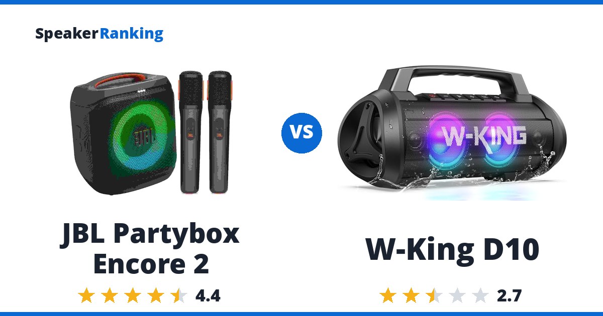 JBL Partybox Encore 2 vs W-King D10