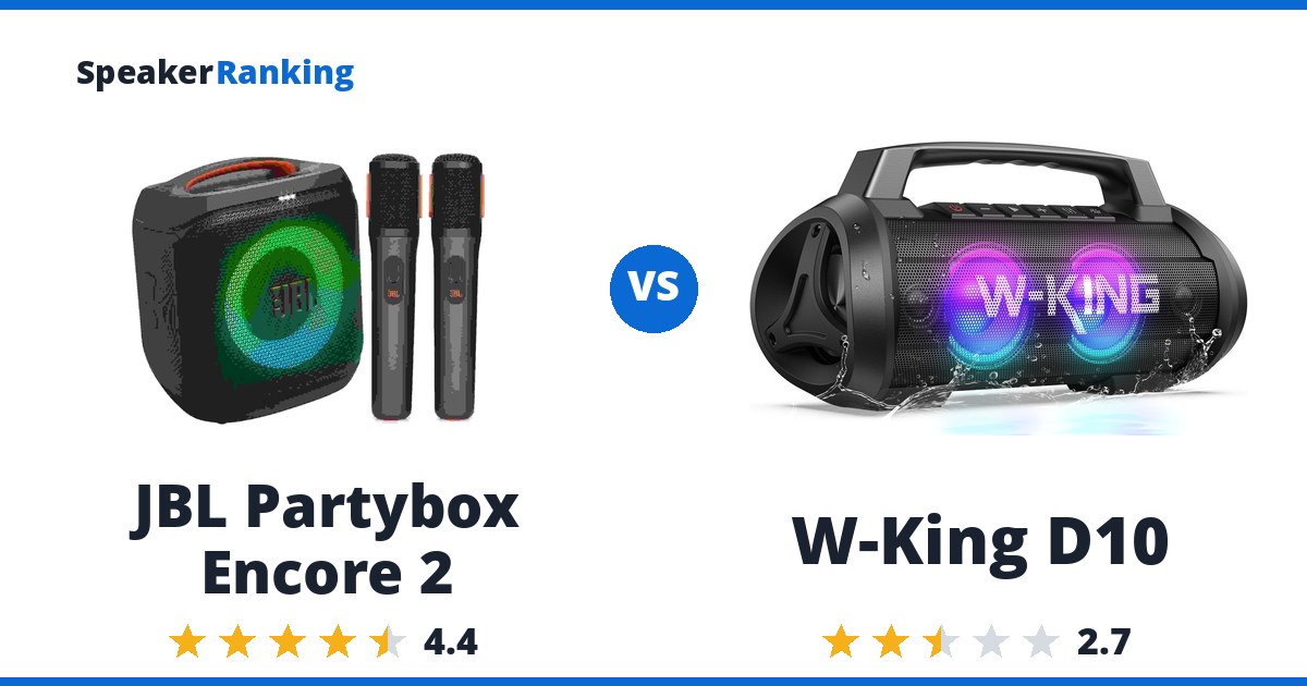 JBL Partybox Encore 2 vs W-King D10