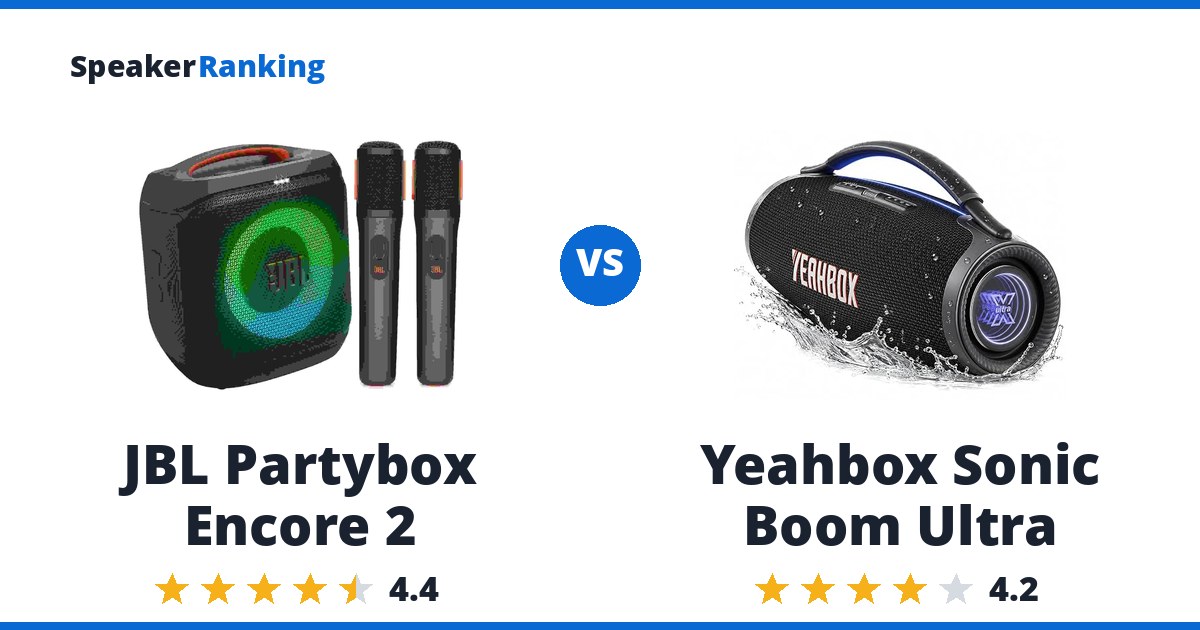 JBL Partybox Encore 2 vs Yeahbox Sonic Boom Ultra