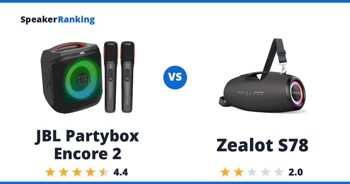JBL Partybox Encore 2 vs Zealot S78