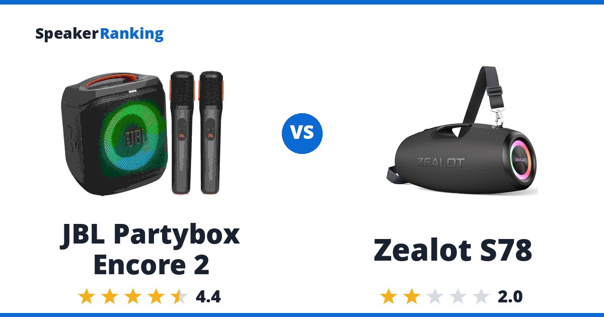 JBL Partybox Encore 2 vs Zealot S78