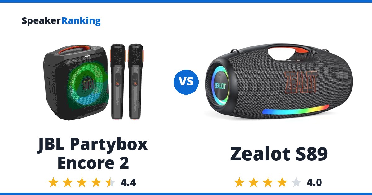 JBL Partybox Encore 2 vs Zealot S89