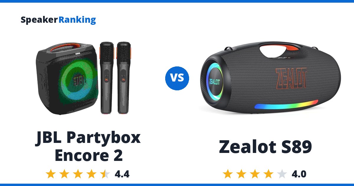 JBL Partybox Encore 2 vs Zealot S89