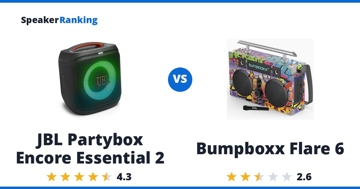 JBL Partybox Encore Essential 2 vs Bumpboxx Flare 6