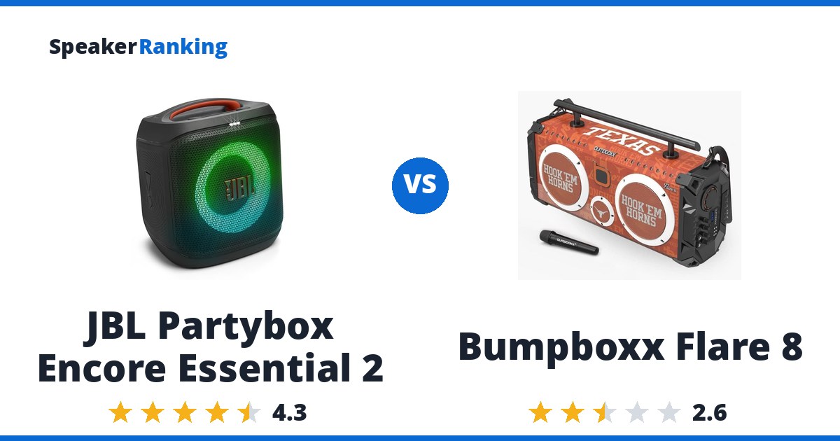 JBL Partybox Encore Essential 2 vs Bumpboxx Flare 8