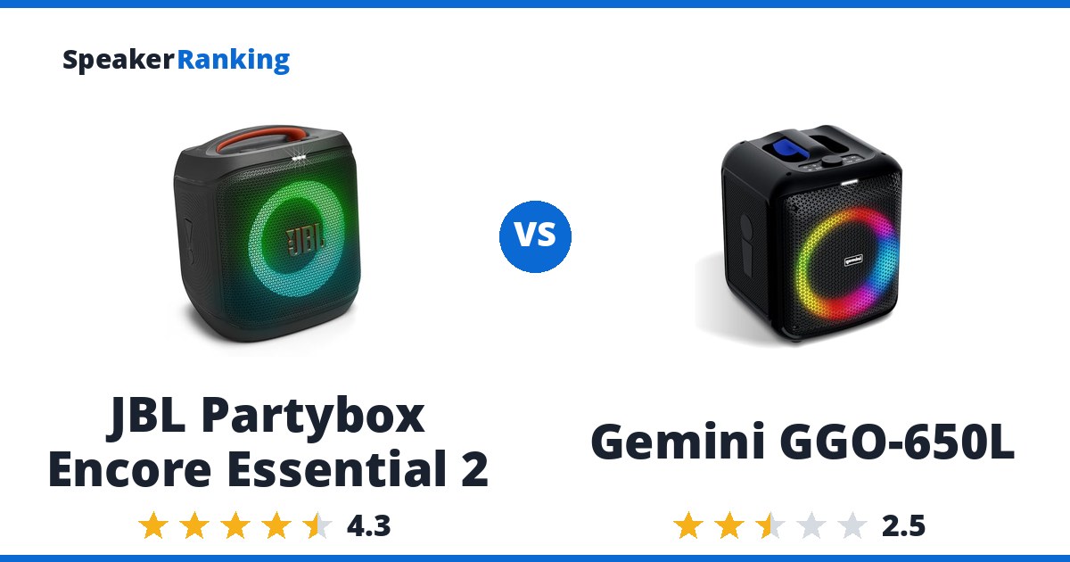 JBL Partybox Encore Essential 2 vs Gemini GGO-650L