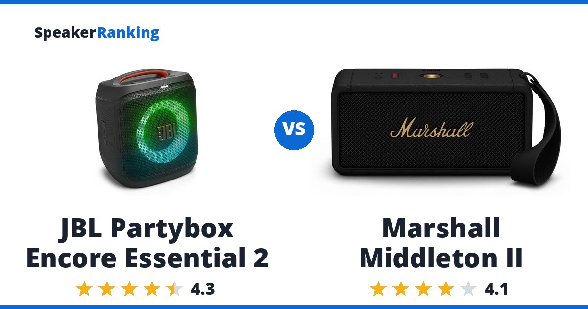 JBL Partybox Encore Essential 2 vs Marshall Middleton II