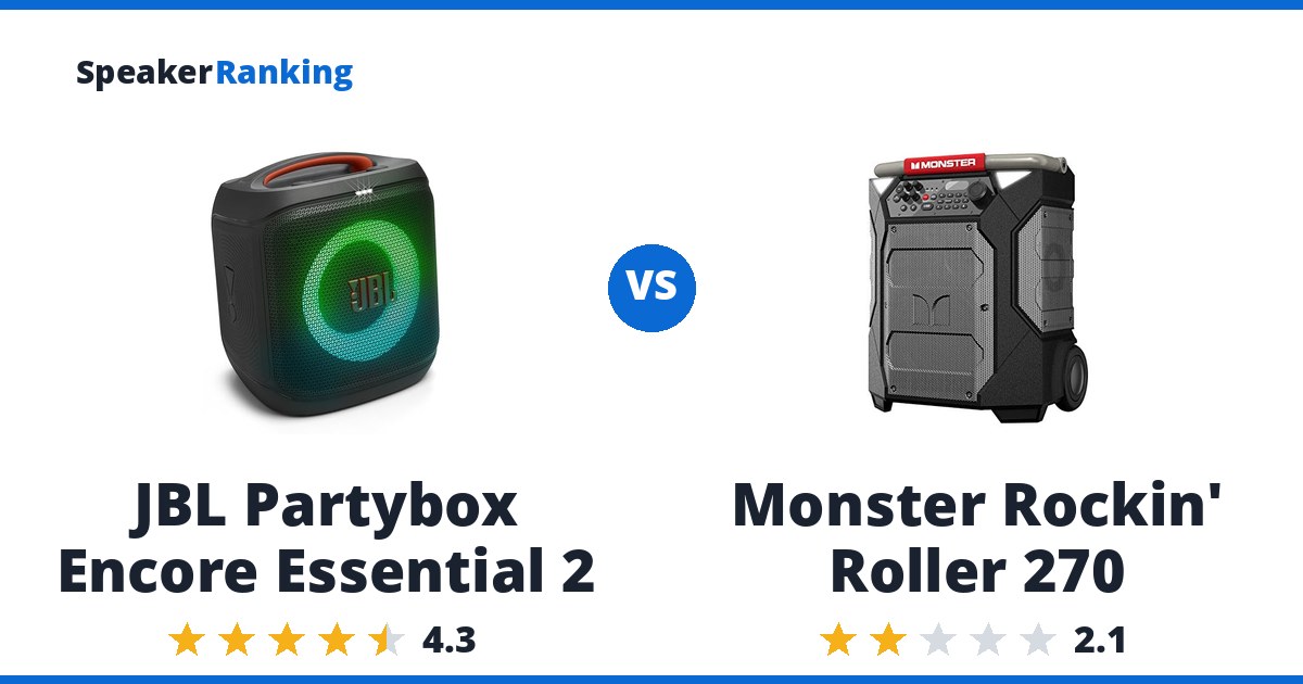 JBL Partybox Encore Essential 2 vs Monster Rockin’ Roller 270