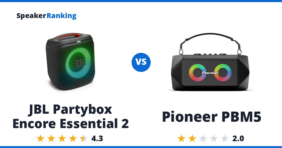 JBL Partybox Encore Essential 2 vs Pioneer PBM5