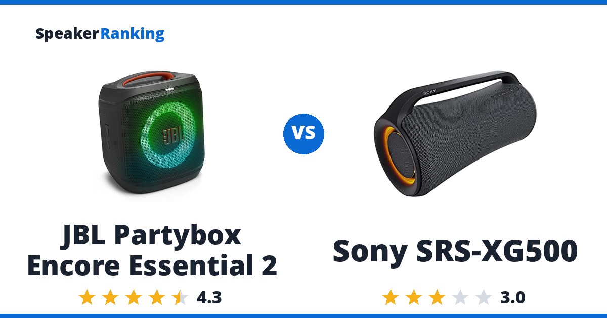 JBL Partybox Encore Essential 2 vs Sony SRS-XG500