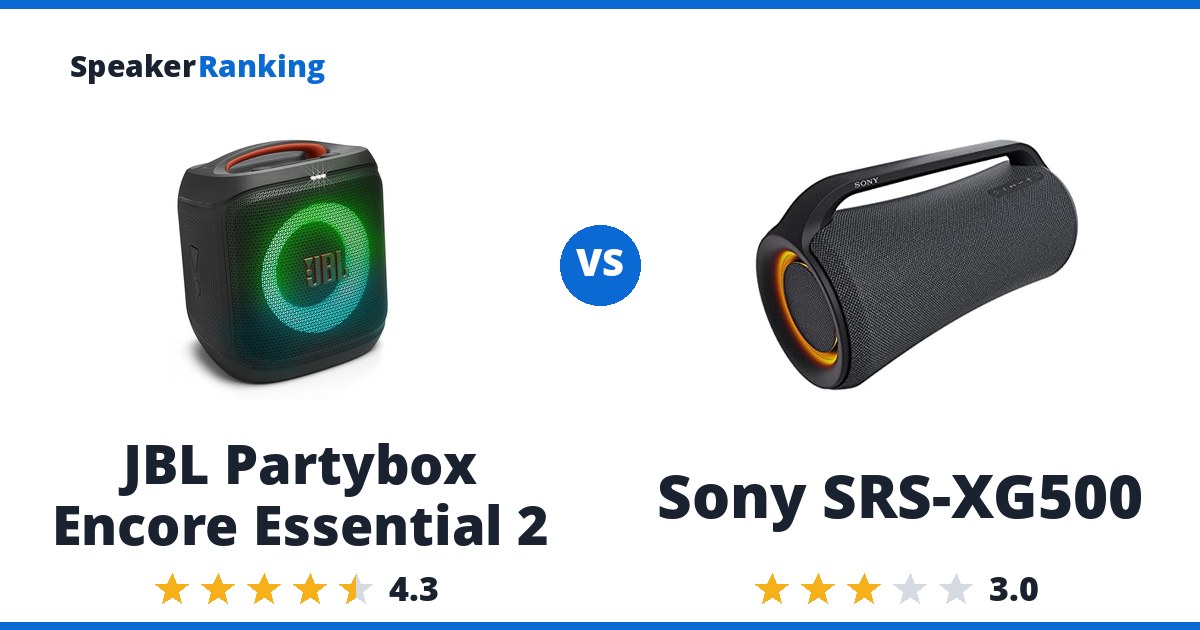 JBL Partybox Encore Essential 2 vs Sony SRS-XG500