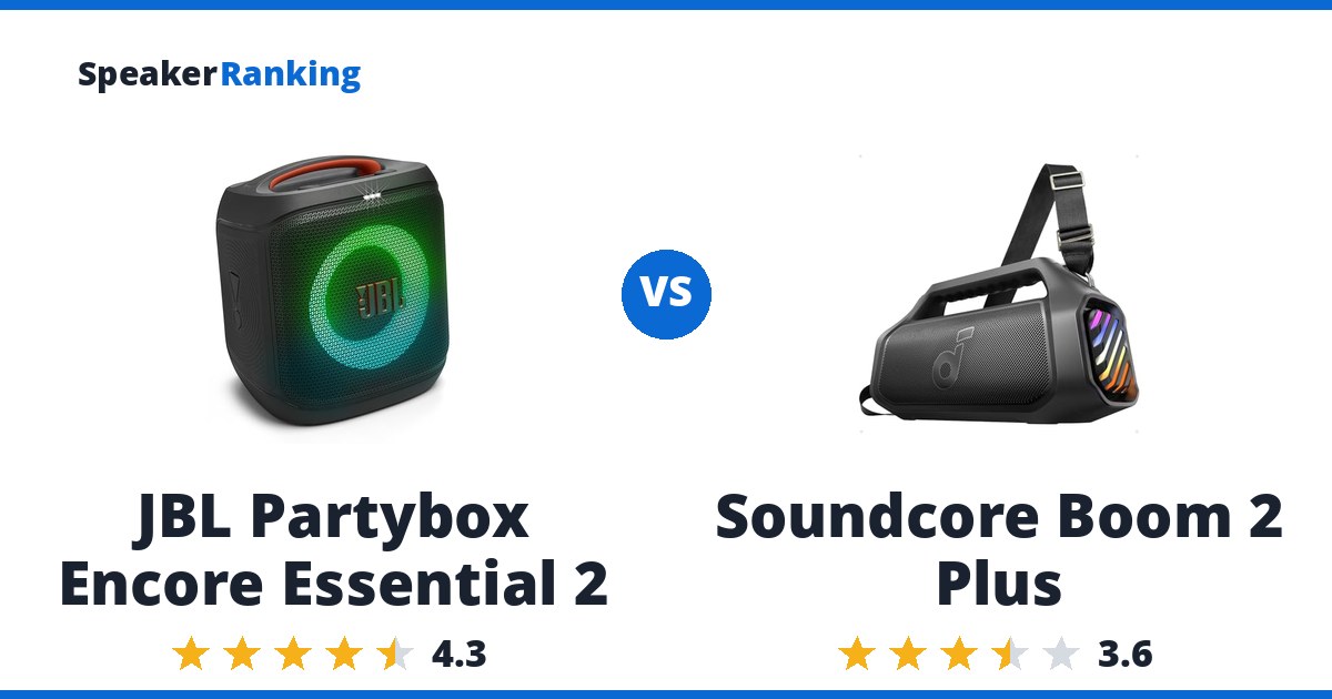 JBL Partybox Encore Essential 2 vs Soundcore Boom 2 Plus
