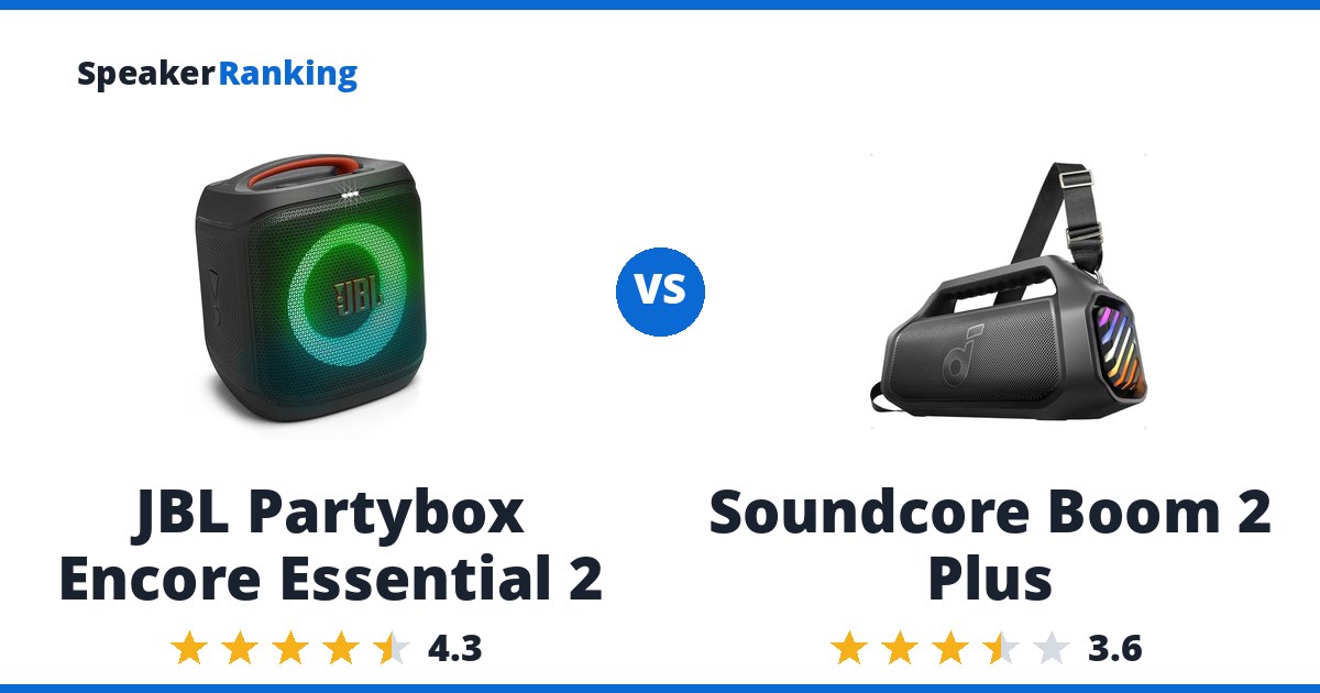 JBL Partybox Encore Essential 2 vs Soundcore Boom 2 Plus