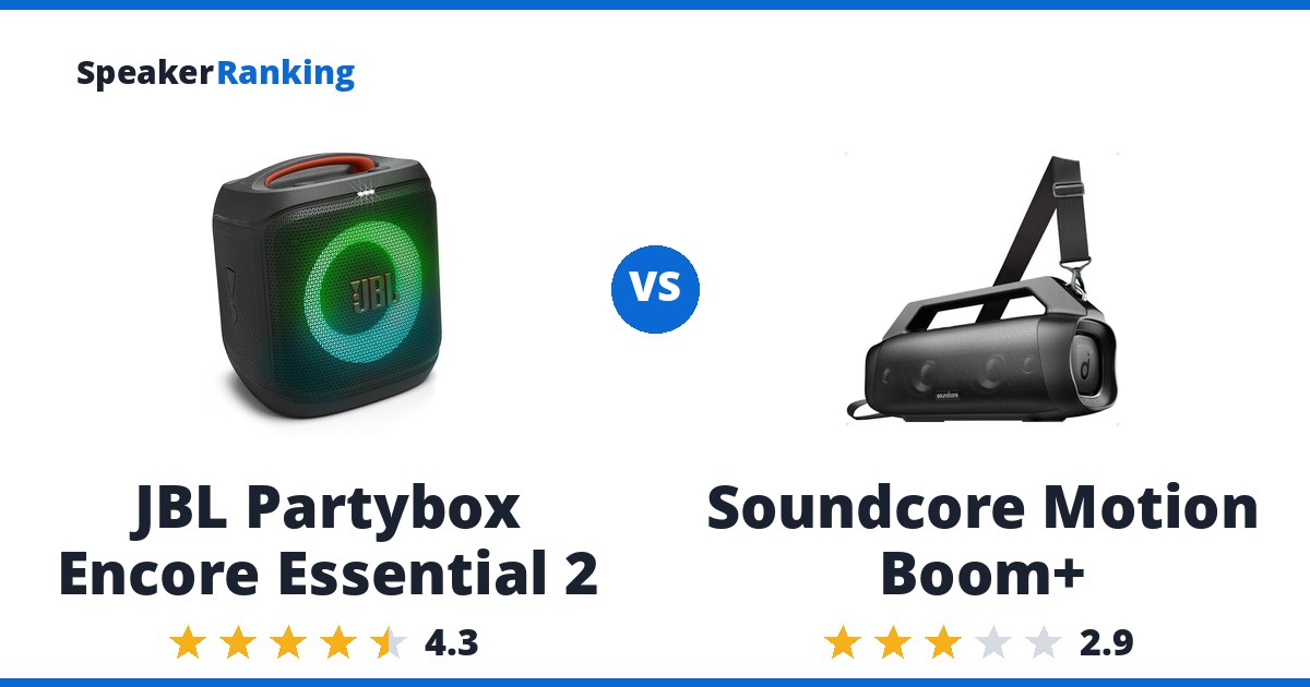 JBL Partybox Encore Essential 2 vs Soundcore Motion Boom+