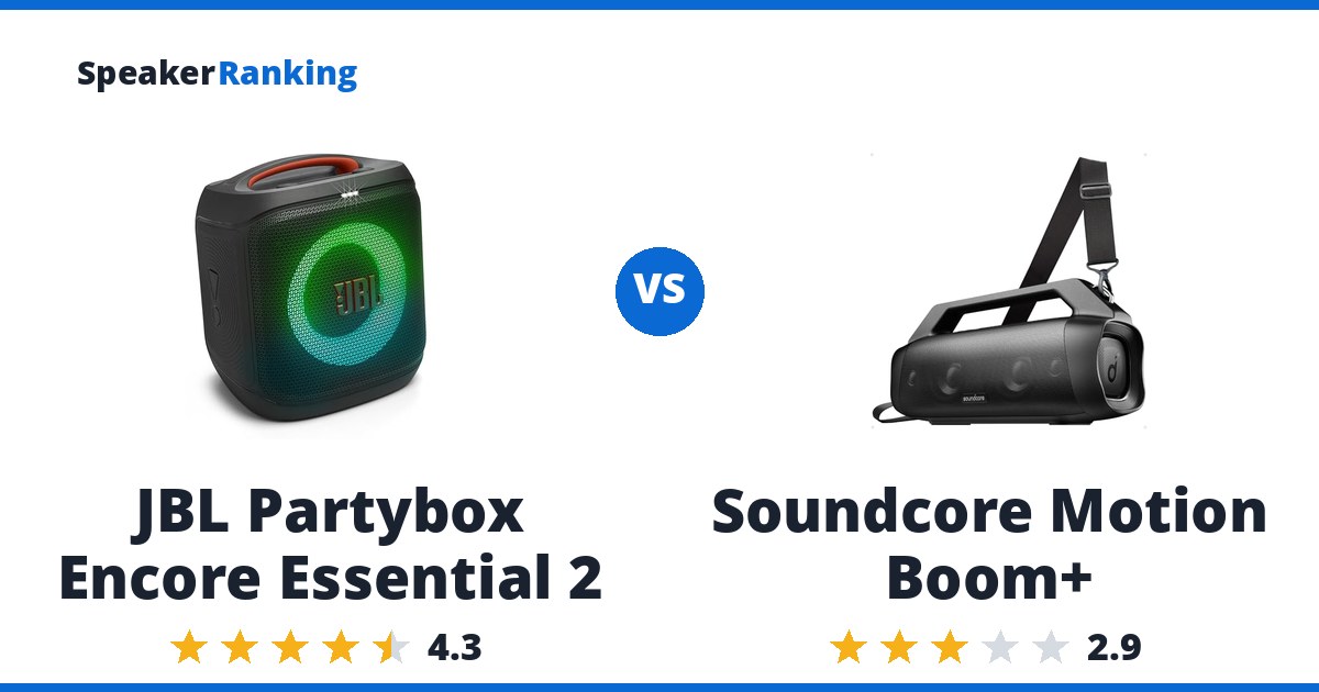 JBL Partybox Encore Essential 2 vs Soundcore Motion Boom+