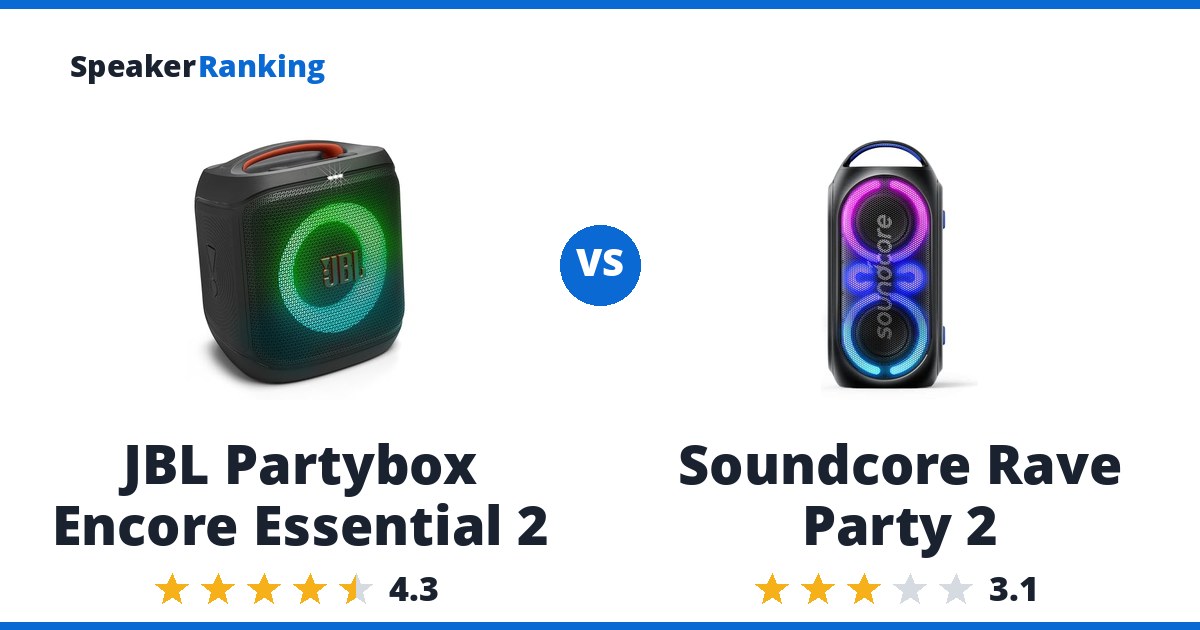 JBL Partybox Encore Essential 2 vs Soundcore Rave Party 2