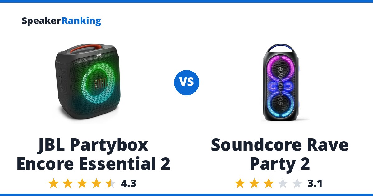 JBL Partybox Encore Essential 2 vs Soundcore Rave Party 2