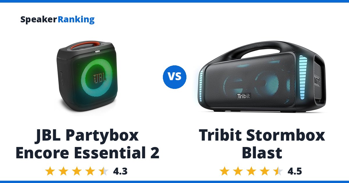 JBL Partybox Encore Essential 2 vs Tribit Stormbox Blast