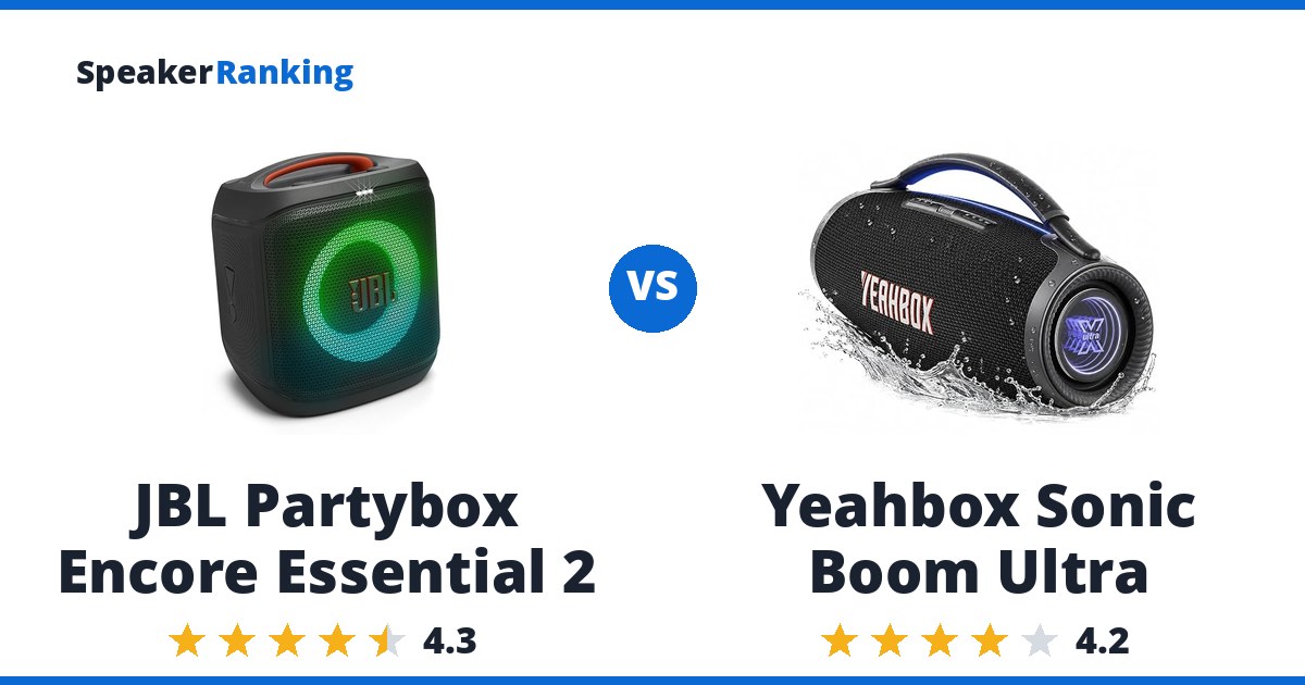 JBL Partybox Encore Essential 2 vs Yeahbox Sonic Boom Ultra