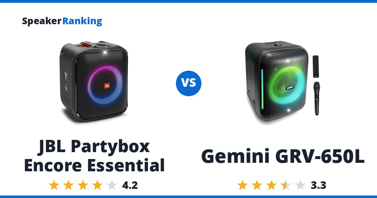 JBL Partybox Encore Essential vs Gemini GRV-650L