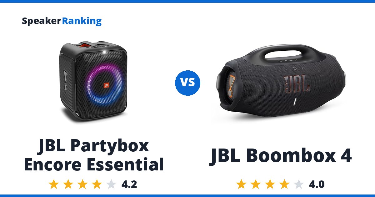 JBL Partybox Encore Essential vs JBL Boombox 4