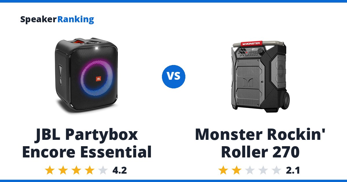 JBL Partybox Encore Essential vs Monster Rockin’ Roller 270