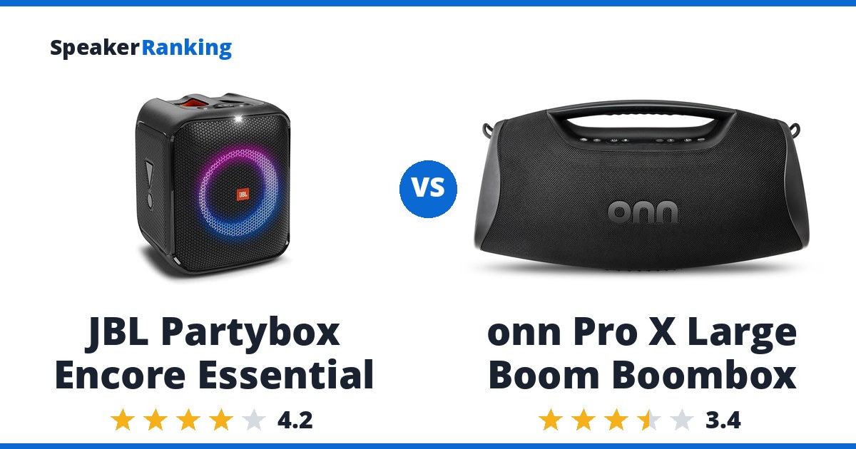 JBL Partybox Encore Essential vs onn Pro X Large Boom Boombox