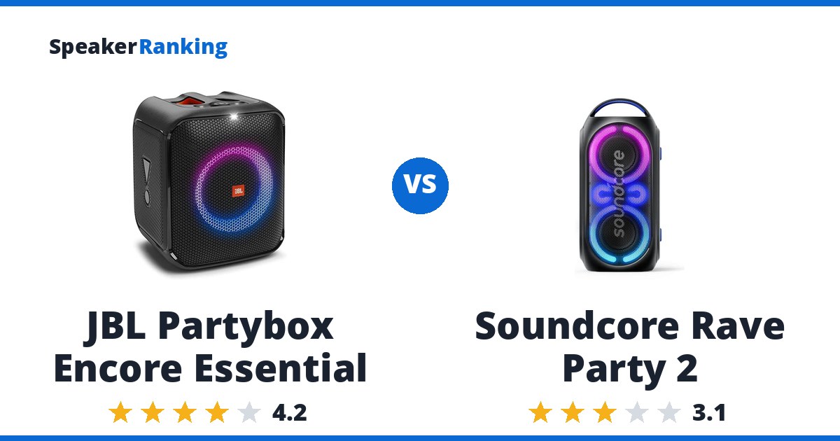 JBL Partybox Encore Essential vs Soundcore Rave Party 2