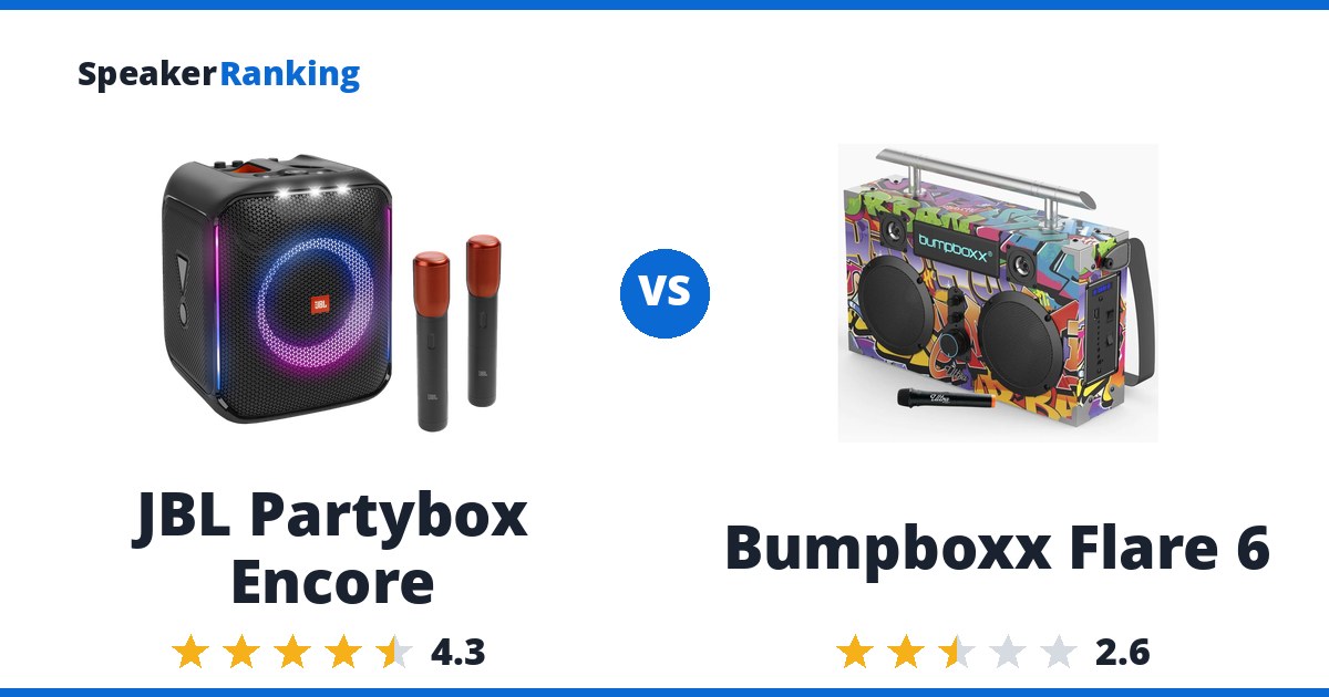 JBL Partybox Encore vs Bumpboxx Flare 6