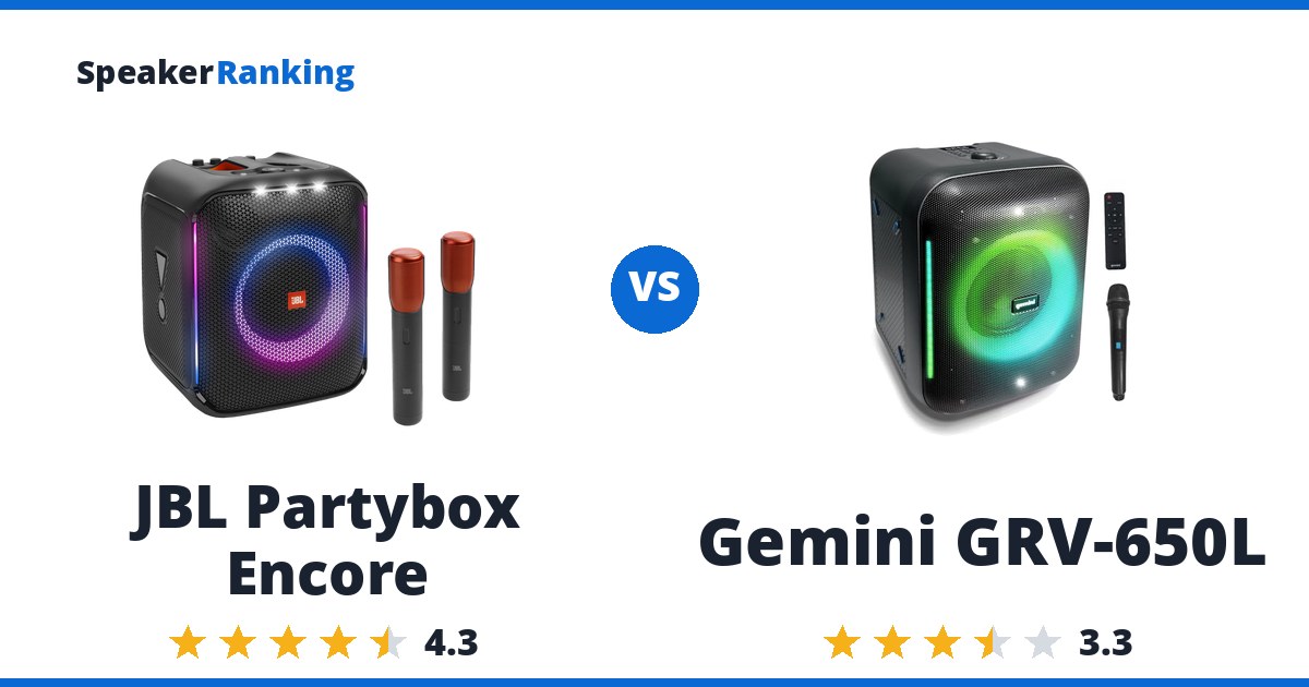 JBL Partybox Encore vs Gemini GRV-650L