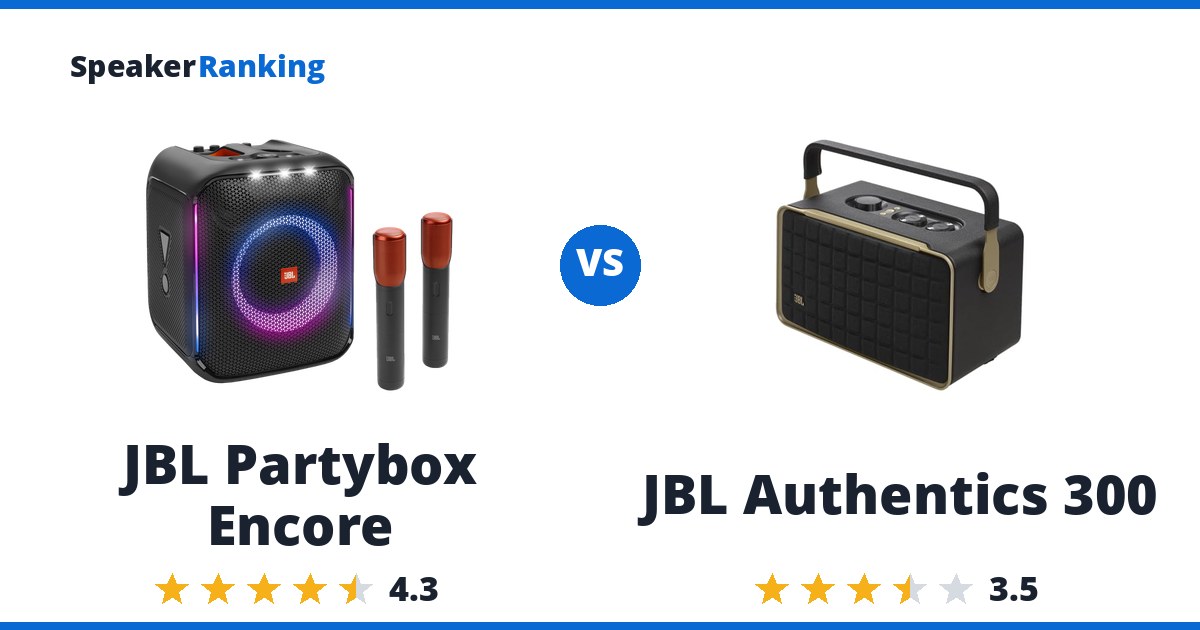 JBL Partybox Encore vs JBL Authentics 300